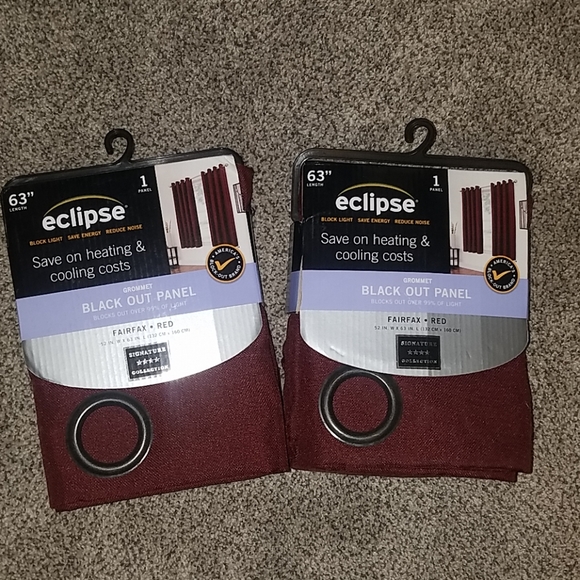 Eclipse Accents Set Of 2 Grommet Blackout Panel Curtain Poshmark